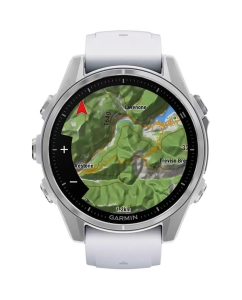 Купить Смарт-часы Garmin Fenix 8 43 мм Amoled Silver с силиконовым ремешком Whitestone  в E-mobi
