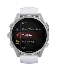 Купить Смарт-часы Garmin Fenix 8 43 мм Amoled Silver с силиконовым ремешком Whitestone  в E-mobi