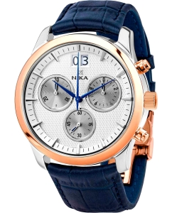 Купить Российские серебряные наручные часы NIKA 1399.0.19.15B.B с хронографом в E-mobi