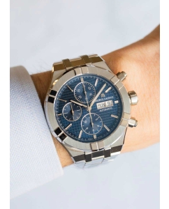 Купить Швейцарские механические наручные часы Maurice Lacroix AI6038-SS002-430-1 с хронографом  в E-mobi