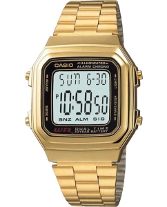 Купить Японские наручные часы Casio Vintage A-178WGA-1A-ucenka-1 с хронографом в E-mobi