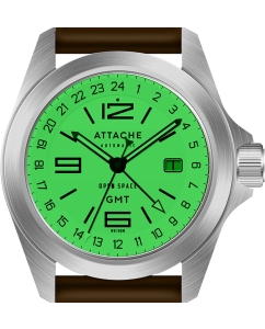 Купить Российские механические наручные часы ATTACHE OPEN-SPACE-GMT-SLUM  в E-mobi