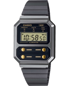 Купить Японские наручные часы Casio Vintage A100WEGG-1A2-ucenka-1 с хронографом в E-mobi