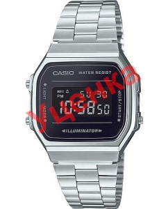 Купить Японские наручные часы Casio Vintage A-168WEM-1E-ucenka-1 с хронографом  в E-mobi