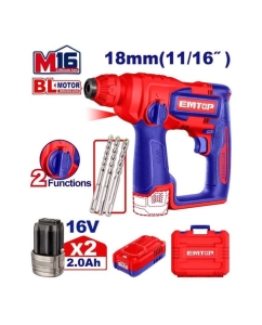 Купить Аккумуляторный перфоратор emtop ELRH16168 в E-mobi