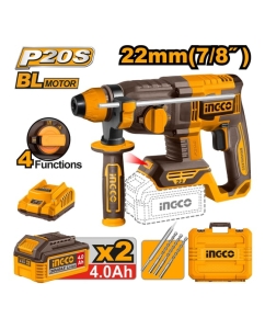 Купить Аккумуляторный перфоратор INGCO 20В 2 Дж, б/щ  INDUSTRIAL CRHLI212282  в E-mobi