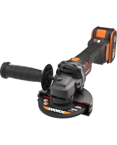Купить Угловая шлифмашина бесщёточная аккумуляторная WORX 125мм, 20В, 4Ач х1, ЗУ 2А WX814 в E-mobi