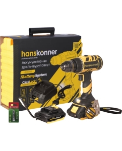 Купить Аккумуляторный шуруповерт Hanskonner HCD1865 в E-mobi