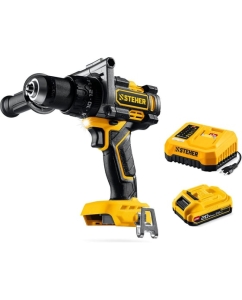 Купить Бесщеточная ударная дрель-шуруповерт STEHER 20 В, 165 Н·м, 1 АКБ LMS (2 А·ч) CBS-165-21 в E-mobi