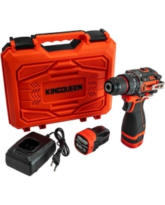 Купить Шуруповерт бесщеточный KINGQUEEN ударный 16.8В, патрон 10мм, 2 АКБ, кейс, KQ-902K.1  в E-mobi