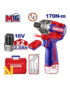 Купить Аккумуляторный ударный шуруповерт emtop ECIRL16178 в E-mobi