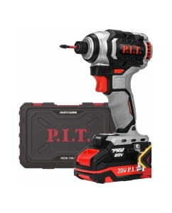 Купить Винтоверт P.I.T. IMPACT аккумуляторный бесщёточный, 20В, 170Нм, 3ск, HEX 1/4, 2х2Ач, ЗУ,кейс PSD20H-170A/2 в E-mobi