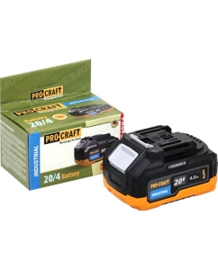 Купить Батарея аккумуляторная PROCRAFT Li-Ion 20В 4Ач BAT20/4 Industrial  в E-mobi