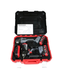 Купить Аккумуляторный бесщеточный набор Profipower 2в1 ProfiSet-2H20 (Li-ion-2шт 20В, 4.0Ач, З/У, коробка, E0080, E0186) E0286  в E-mobi