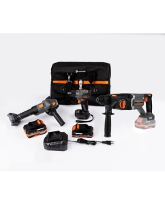 Купить Набор из 3-х инструментов Anycons AC-ST (Шуруповерт, УШМ, Перфоратор, акб*4Ач + акб*2Ач) 310T24B в E-mobi