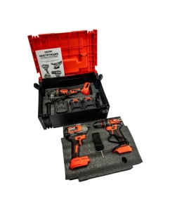 Купить Набор KINGQUEEN 3 пред, 2 АКБ 21В, (УШМ 125мм, Гайковерт 500Нм, Шуруповерт 50Нм) KQ-TS313 в E-mobi