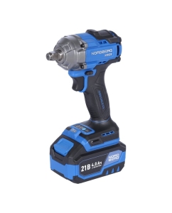 Купить Гайковерт аккумуляторный NORDBERG 1/2, 21В, 500 Нм с двумя 4A аккум. и зар. уст-вом, в кейсе NE802K  в E-mobi