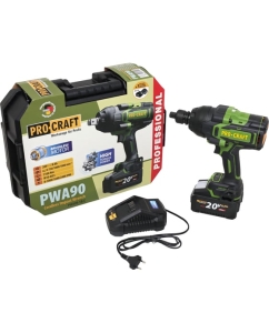 Купить Гайковерт аккумуляторный PROCRAFT PWA90  20В 2100Нм (АКБ 8Ач + ЗУ) Кейс PWA90-1b-c  в E-mobi
