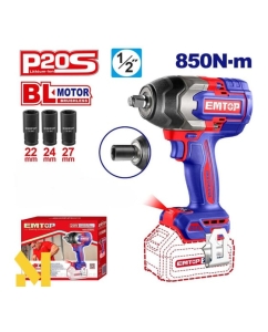 Купить Аккумуляторный ударный гайковерт emtop ECIWL20851 в E-mobi
