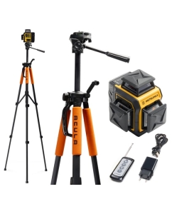 Купить Профессиональный лазерный уровень INSTRUMAX Комплект LINEPRO 3D BAZA SET + Штатив (для лазерного уровня, усиленный, подъемный механизм, ¼ дюйма) ACULA STAND 1700 IM0212 в E-mobi