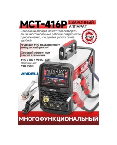 Купить Инвертор сварочный многофункциональный полуавтоматический ANDELI MCT-416P артикул ADL20-503  в E-mobi
