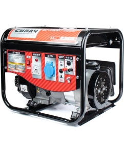 Купить Генератор бензиновый СИЛАЧ БГ-1500 ,1.2кВт, бак5.2л, ручной старт, 4Т/АИ-92/354г/кВт*ч (1/12) 020297 в E-mobi