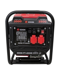 Купить Бензиновый инверторный генератор EDON PT-4000D (3.5 /2.8 кВт, 223 cм3, ручной стартер) 42312  в E-mobi