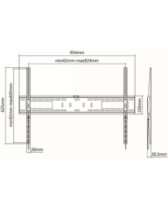 Купить Кронштейн для телевизора Ultramounts UM 815F Black  в E-mobi