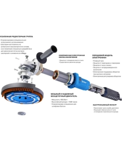 Купить УШМ бесщёточная DCUT 125мм с регулировкой скорости вращения, 1650Вт, 6000-11000 об/мин SP05 DBG12517V-SP05  в E-mobi