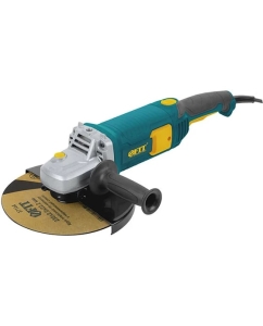 Купить Шлифмашина угловая FIT 2200 Вт, 6200 об/мин, КлК 230 мм, 4,6 кг, б/с щеток, рез.накл., плавный пуск, повор, коробка 80330 в E-mobi