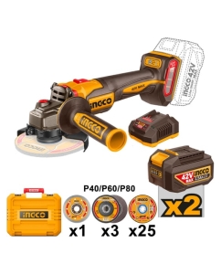 Купить Аккумуляторная УШМ INGCO 42В 115 мм, б/щ (4) INDUSTRIAL CAGLI4128112 в E-mobi