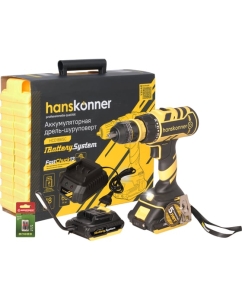 Купить Аккумуляторный шуруповерт Hanskonner HCD1865C в E-mobi