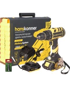 Купить Аккумуляторный шуруповерт Hanskonner HCD1865I в E-mobi