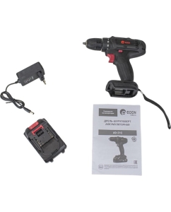 Купить Дрель-шуруповерт Edon AD-21C аккумуляторная бесщеточная (21В; Li-Ion; 2.0Ач; 0-400/0-1500об/мин) 15419  в E-mobi