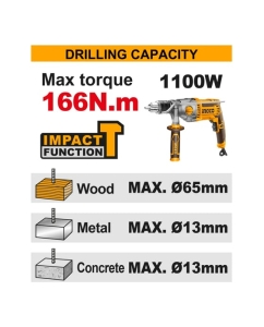 Купить Бесщеточный ударный шуруповерт INGCO 20В, 166 Нм, б/щ (4) INDUSTRIAL CIDLI201668  в E-mobi