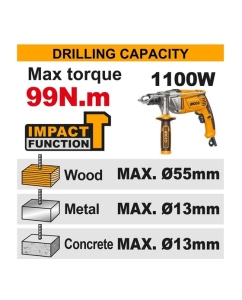 Купить Бесщеточный ударный шуруповерт INGCO 42В 99Нм (5) INDUSTRIAL CIDLI429982  в E-mobi