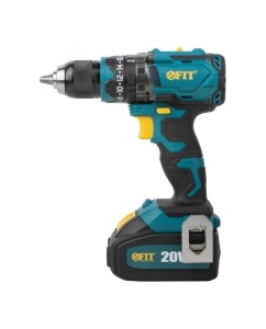 Купить Дрель-шуруповерт аккумуляторный FIT бесщеточный 20,0 В, 0-500/2000 об/мин, 100 Нм, Li-Ion 4,0 Ач, 2 ч., рез. накл., кейс 79904  в E-mobi