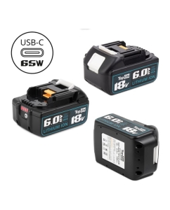 Купить Аккумулятор TopOn BL1850B 18V 6.0Ah (Li-ion) с USB портом. PN: 197280-8 TOP-MAK-18-6.0-USB  в E-mobi