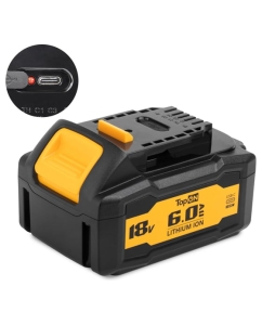 Купить Аккумулятор TopOn 18V 6.0Ah (Li-ion) с USB портом. PN: DCB184 TOP-DEW-18-6.0-USB  в E-mobi