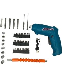 Купить Аккумуляторная отвертка AktiTool CS136 в кейсе с набором бит и головок( 3,7В, 1500 mAh) 101200  в E-mobi