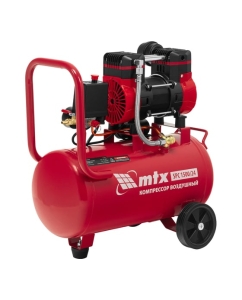 Купить Компрессор безмасляный малошумный MTX SPC 1500/24, 1500 Вт, ресивер 24 л, 260 л/мин 58139 в E-mobi