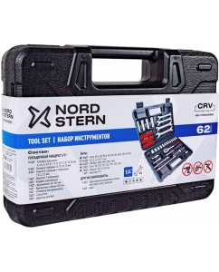 Купить Набор ручного инструмента Nord Stern Basic  62 предмета 24 зубца CR-V NS-HTB0062EL  в E-mobi