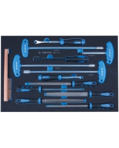 Купить Набор напильников, торцевых отверток, съемников клипс и металлической щетки, ложемент, 13шт KING TONY 9-90413TQV в E-mobi