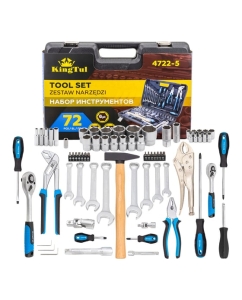 Купить Набор инструмента KingTul 72 предмета 1/4,1/2, 6 граней KT-4722-5(63595) в E-mobi