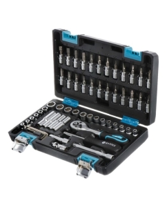 Купить Набор слесарных инструментов Bartex Pro, 1/4, 6-гранный, сталь, кейс, 57 предметов 319904 в E-mobi