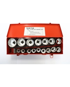 Купить Набор головок VATA 3/4, 6-гр, 16 предметов, металлический бокс 6416М  в E-mobi