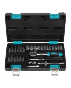 Купить Набор слесарных инструментов BARTEX Pro, 1/4, 6-гранный, сталь, кейс, 29 пр 319906  в E-mobi