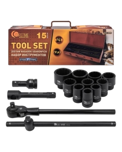 Купить Набор инструментов 15 предметов 3/4 (12гр.) FORSTIME FT-6143-9MPB(62523)  в E-mobi