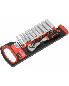 Купить Набор шестигранных удлиненных головок Gigant с трещоткой 1/4" и удлинителем, 12 предметов GSRW-12/14  в E-mobi