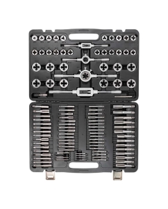 Купить Набор метчиков и плашек Forsage 110 предметов (2х0.4,3х0.5,4х0.7,5х0.8,6х0.75-1,8х0.75-1,25,9х0.75-1.25,10х0.75-1.5,11х0.75/1/1.25/1.5, 12х0.75-1.75,14х1-2,16х1-2,18х1.5) F-B110-1 New(50251)  в E-mobi